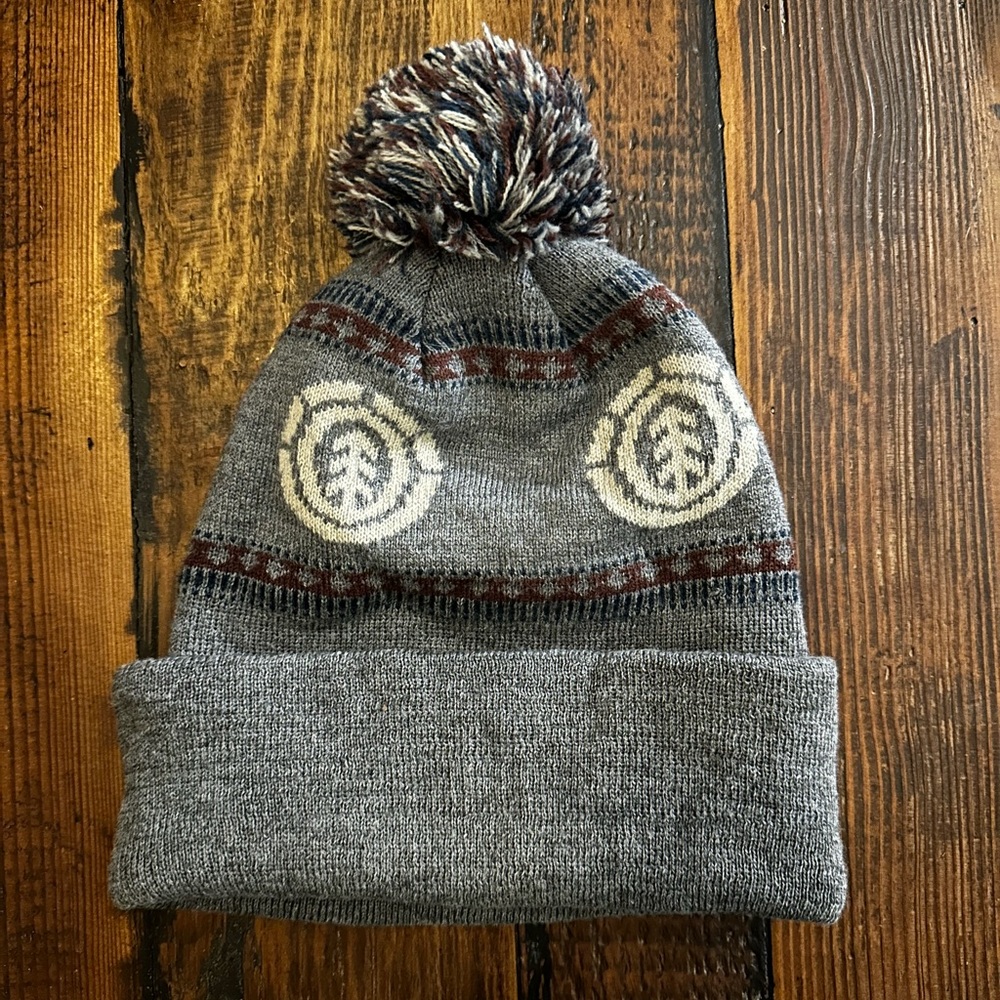 Etnies - Mens Grey Puff Ball Beanie